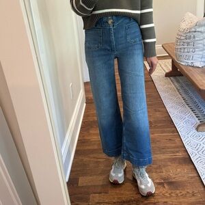 Maeve Colette cropped high-rise wide-leg, size 25